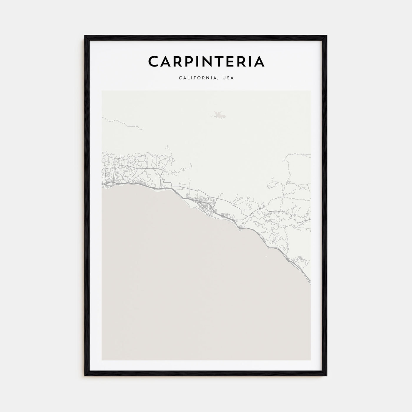 Carpinteria Map Portrait Poster