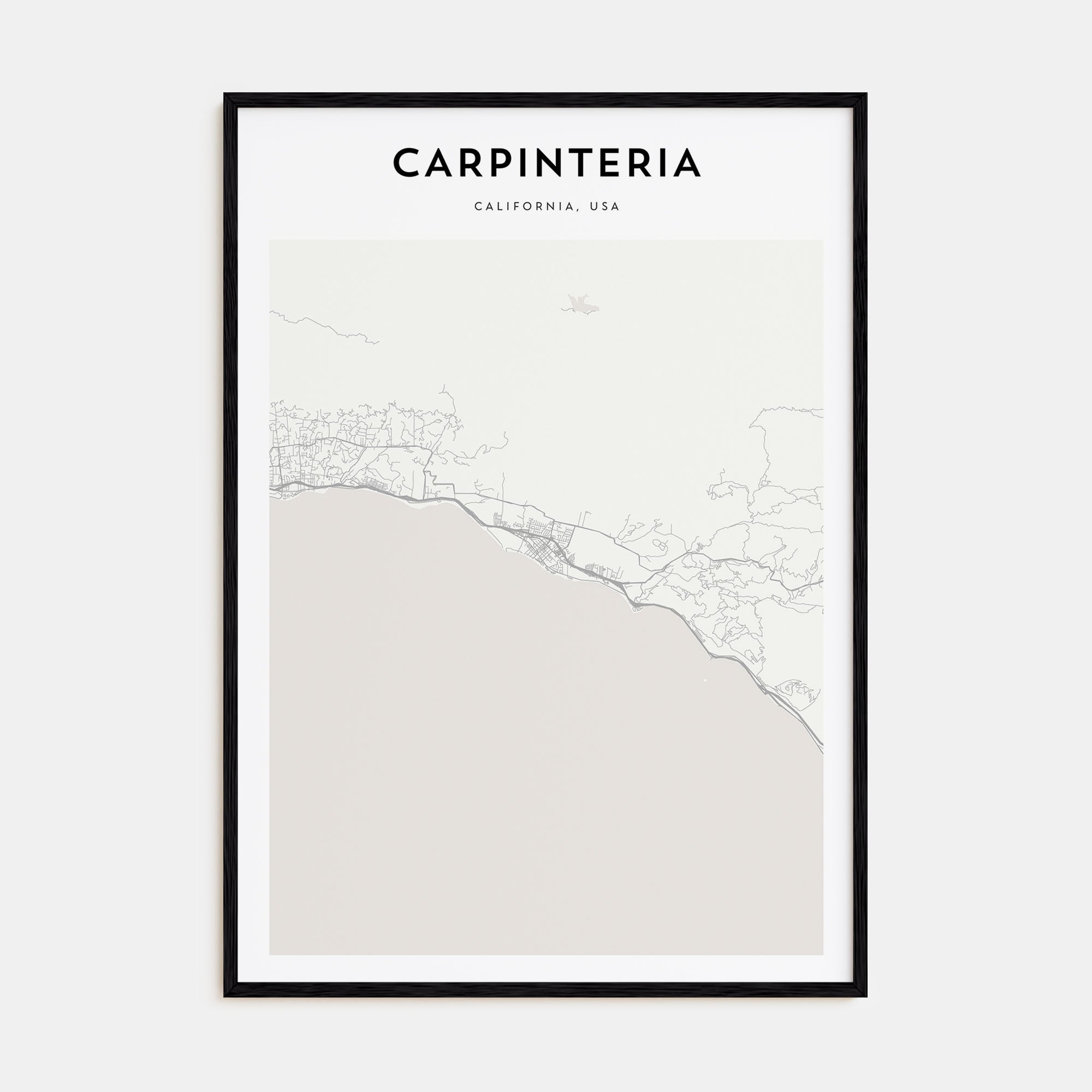 Carpinteria Map Portrait Poster
