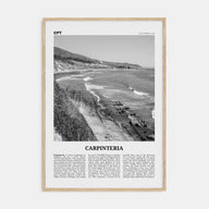 Carpinteria Travel B&W Poster