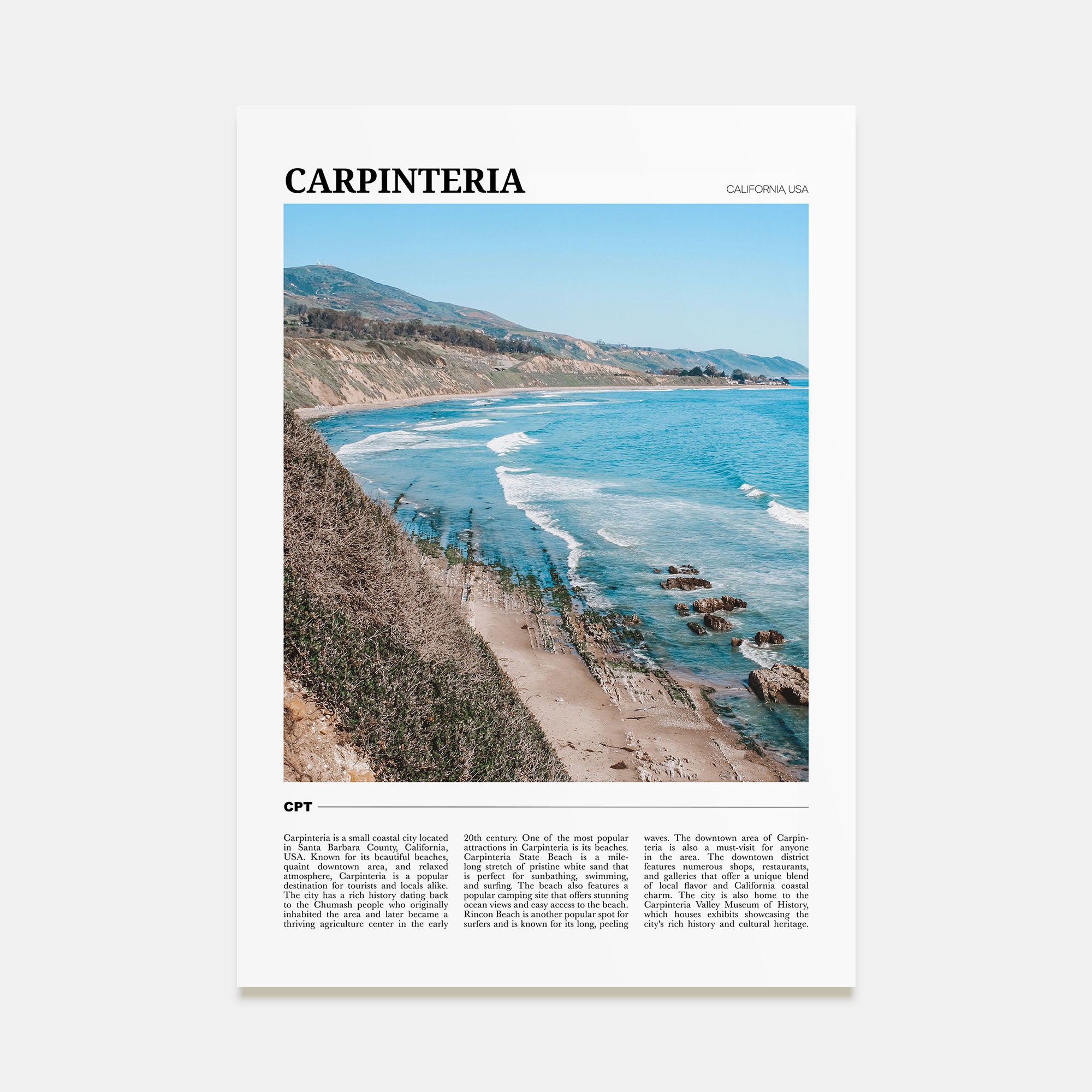 Carpinteria Travel Color Poster