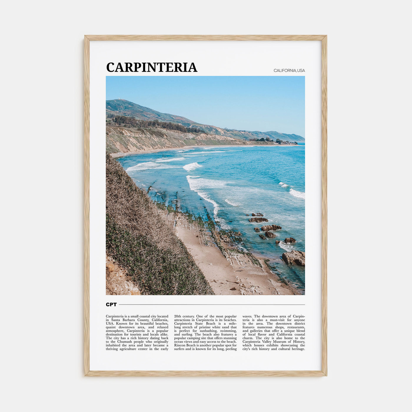Carpinteria Travel Color Poster
