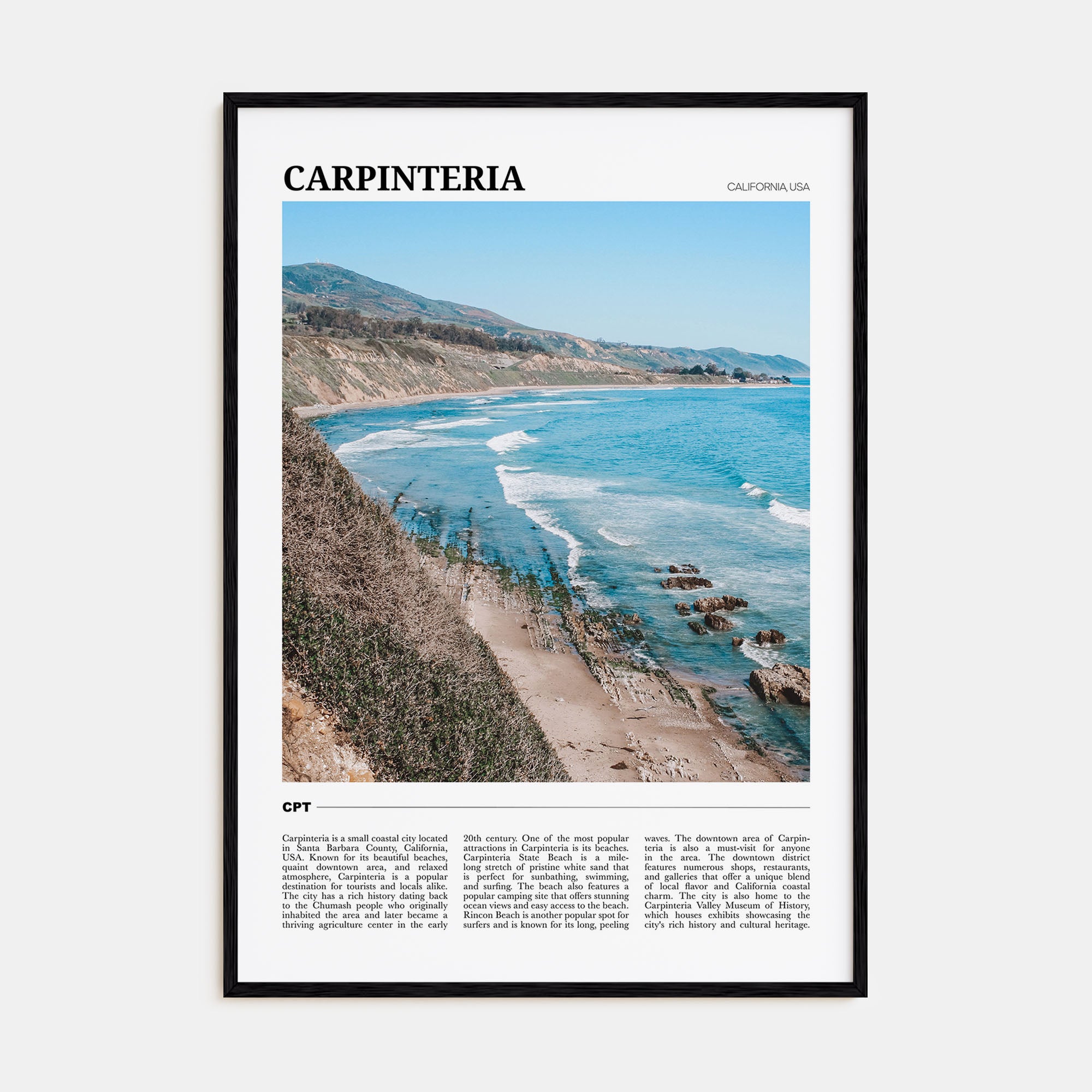 Carpinteria Travel Color Poster