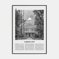 Carson City Travel B&W Poster