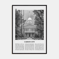 Carson City Travel B&W Poster