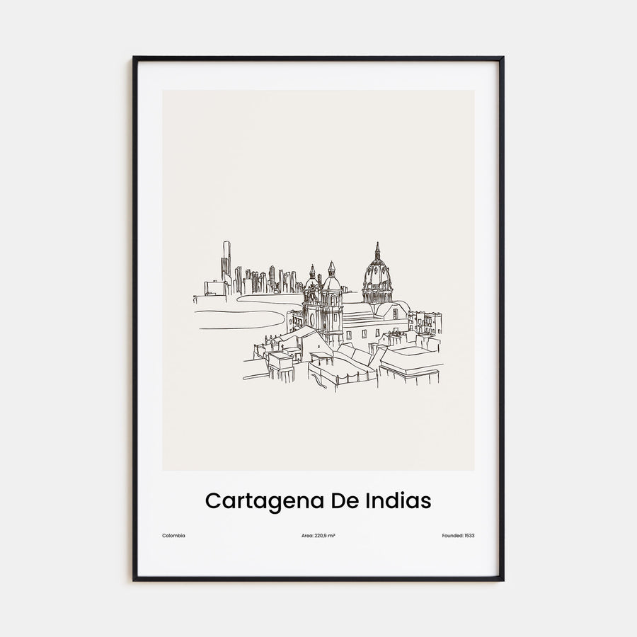 Cartagena de Indias Drawn Poster