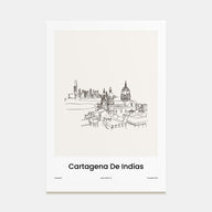 Cartagena de Indias Drawn Poster