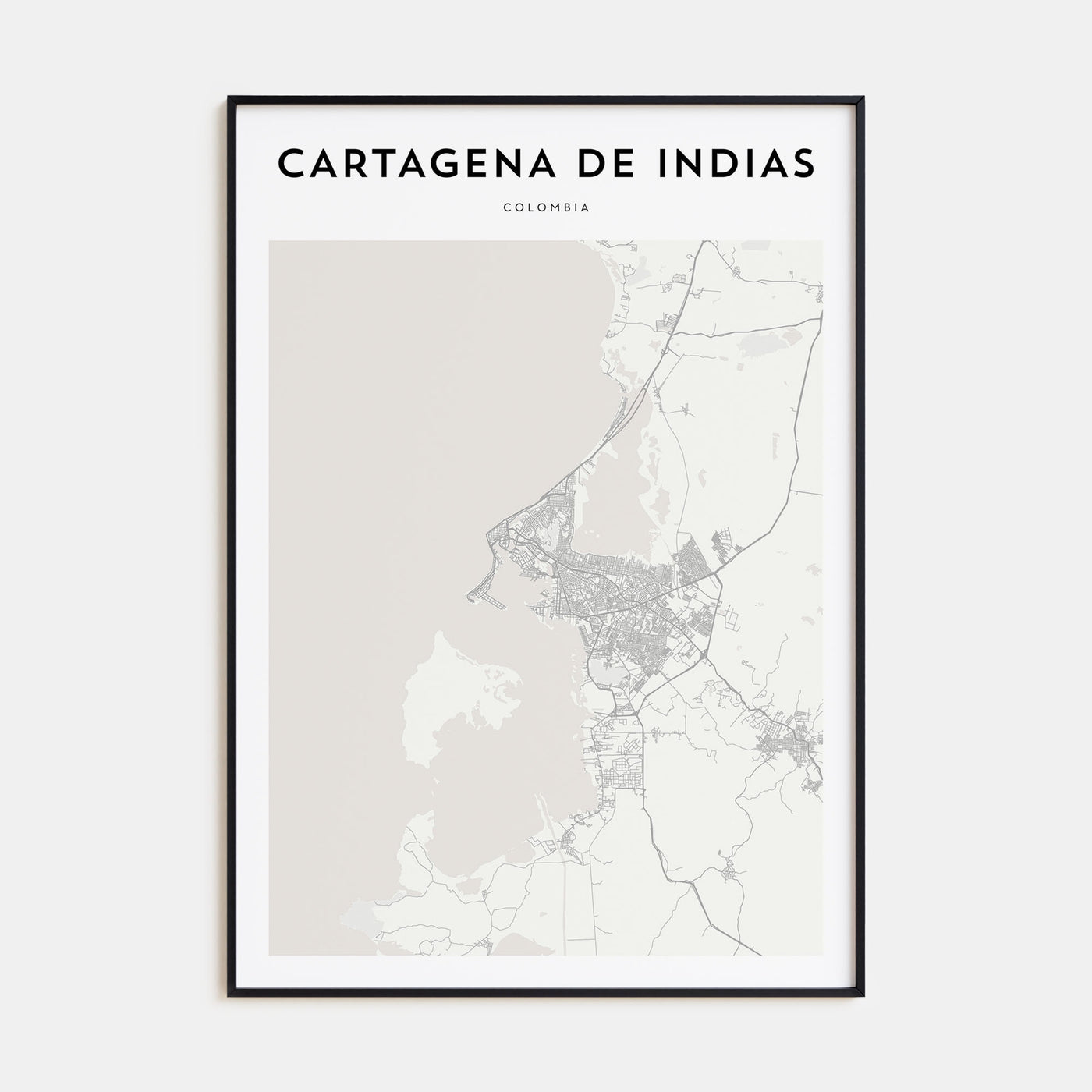 Cartagena de Indias Map Portrait Poster