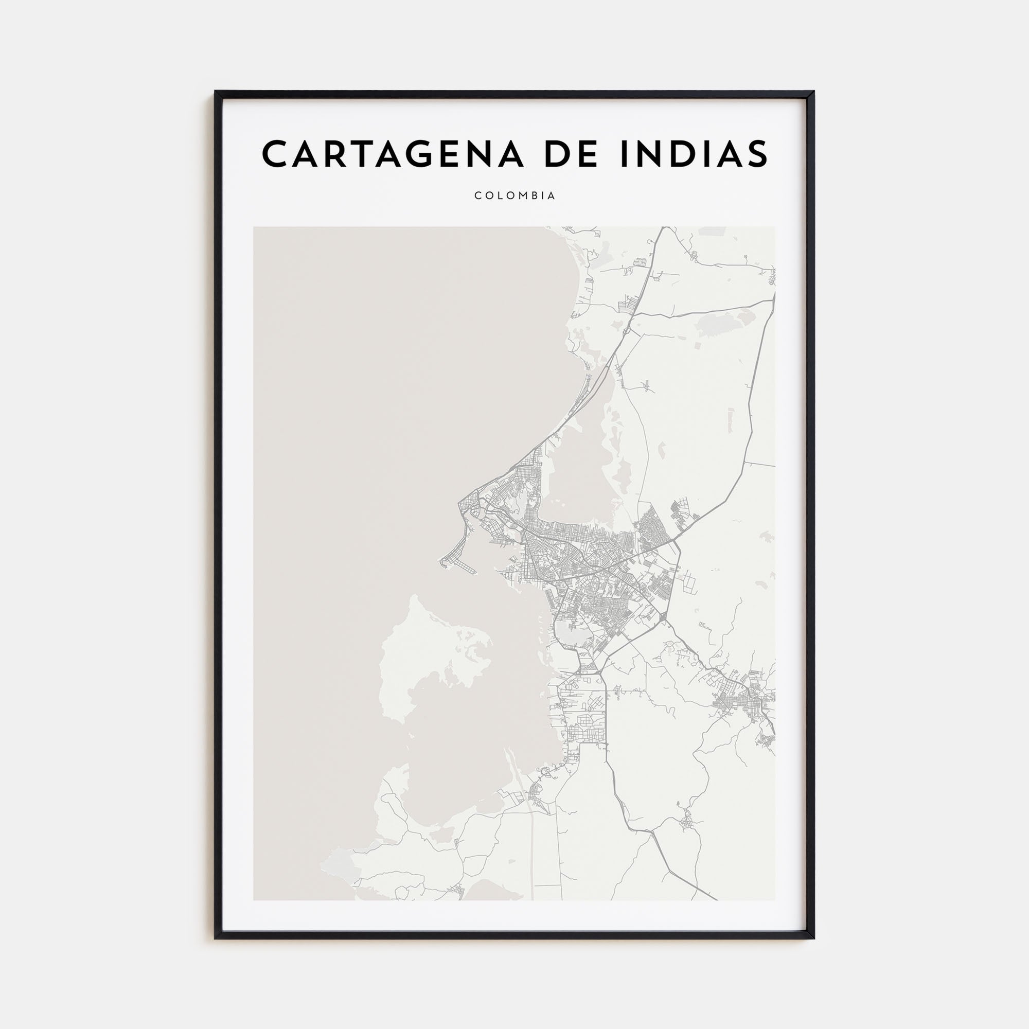 Cartagena de Indias Map Portrait Poster