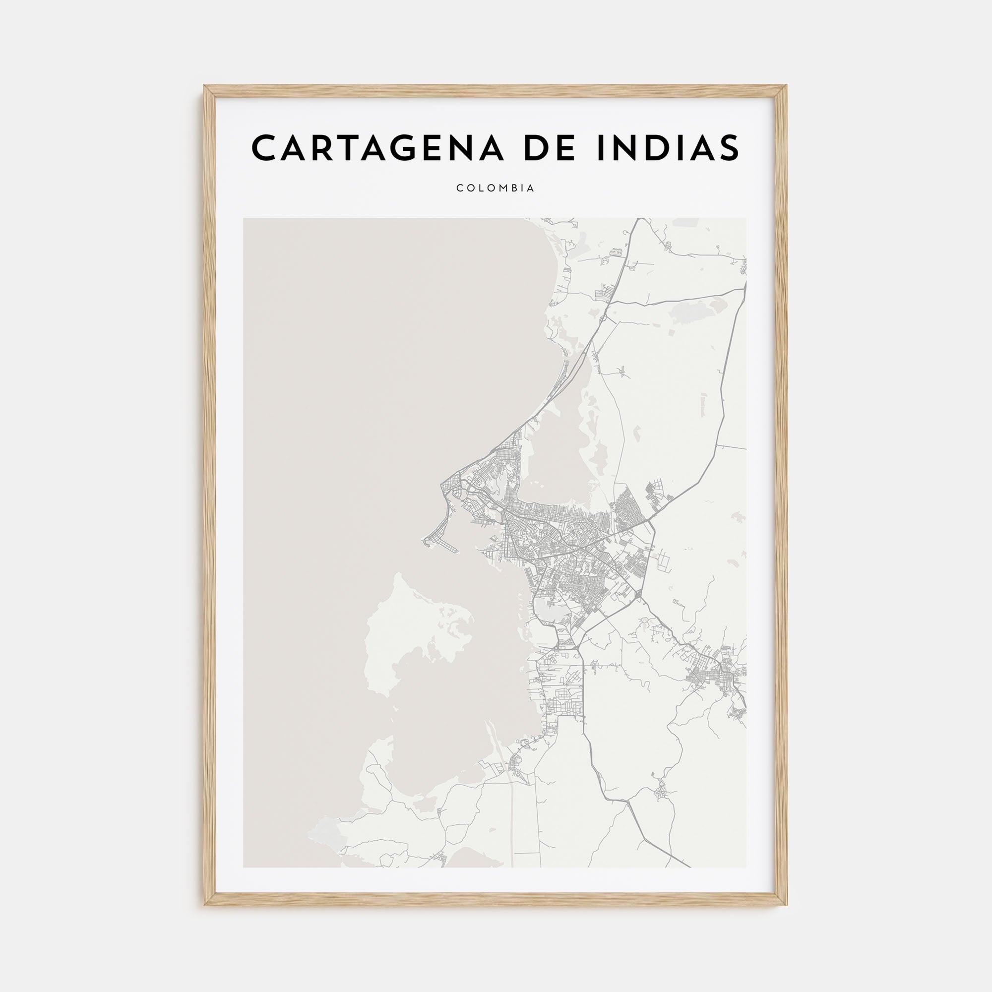 Cartagena de Indias Map Portrait Poster