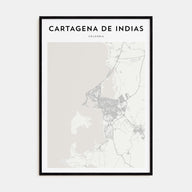 Cartagena de Indias Map Portrait Poster