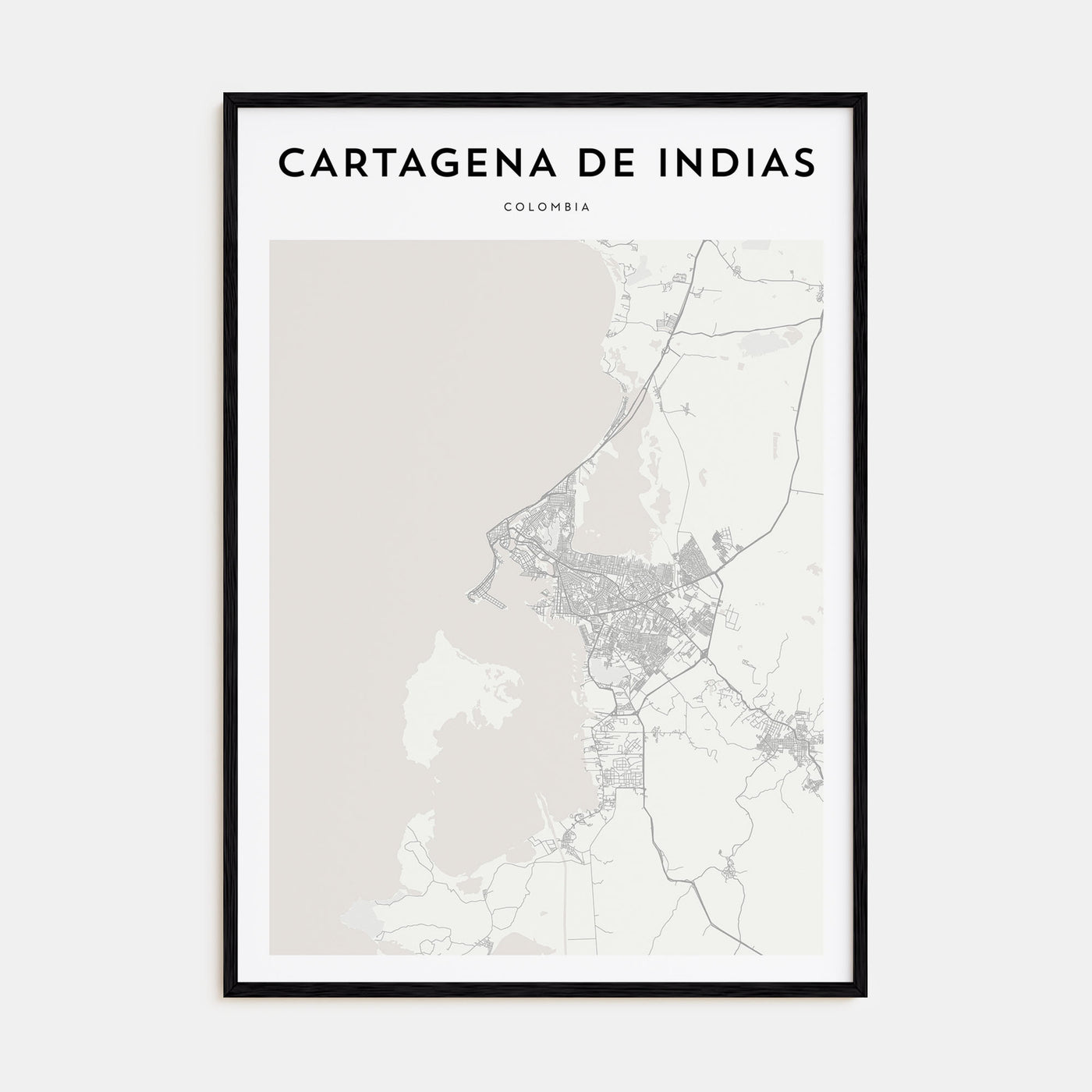 Cartagena de Indias Map Portrait Poster