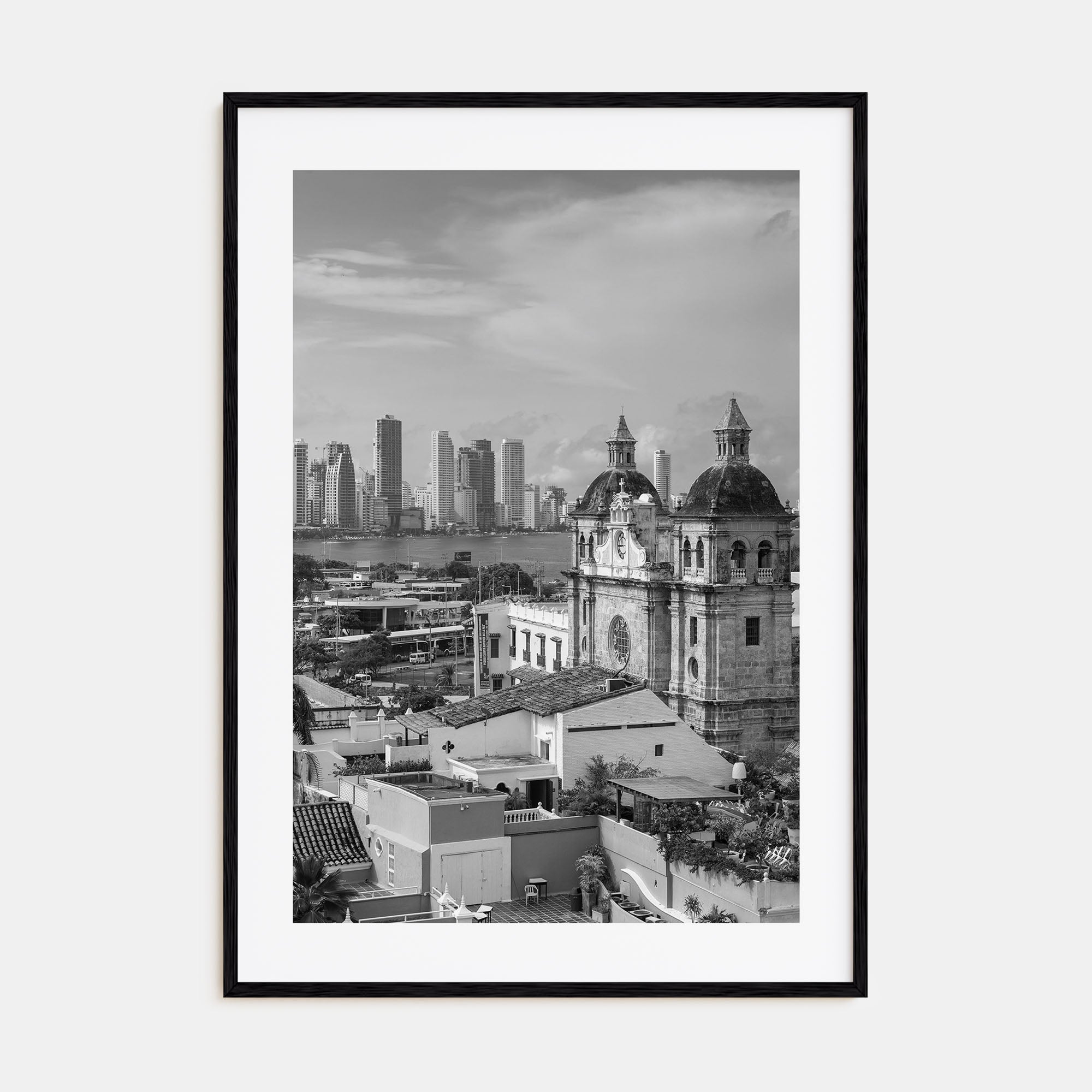 Cartagena de Indias Photo B&W Poster