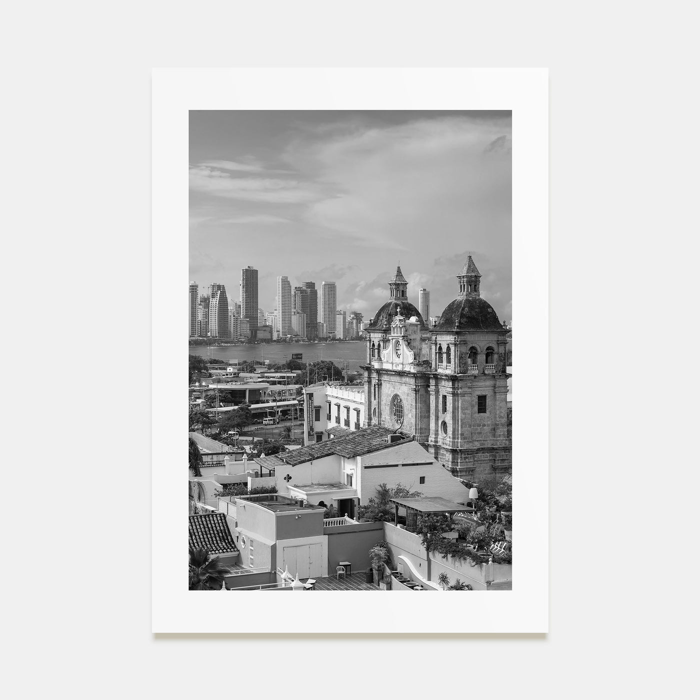 Cartagena de Indias Photo B&W Poster