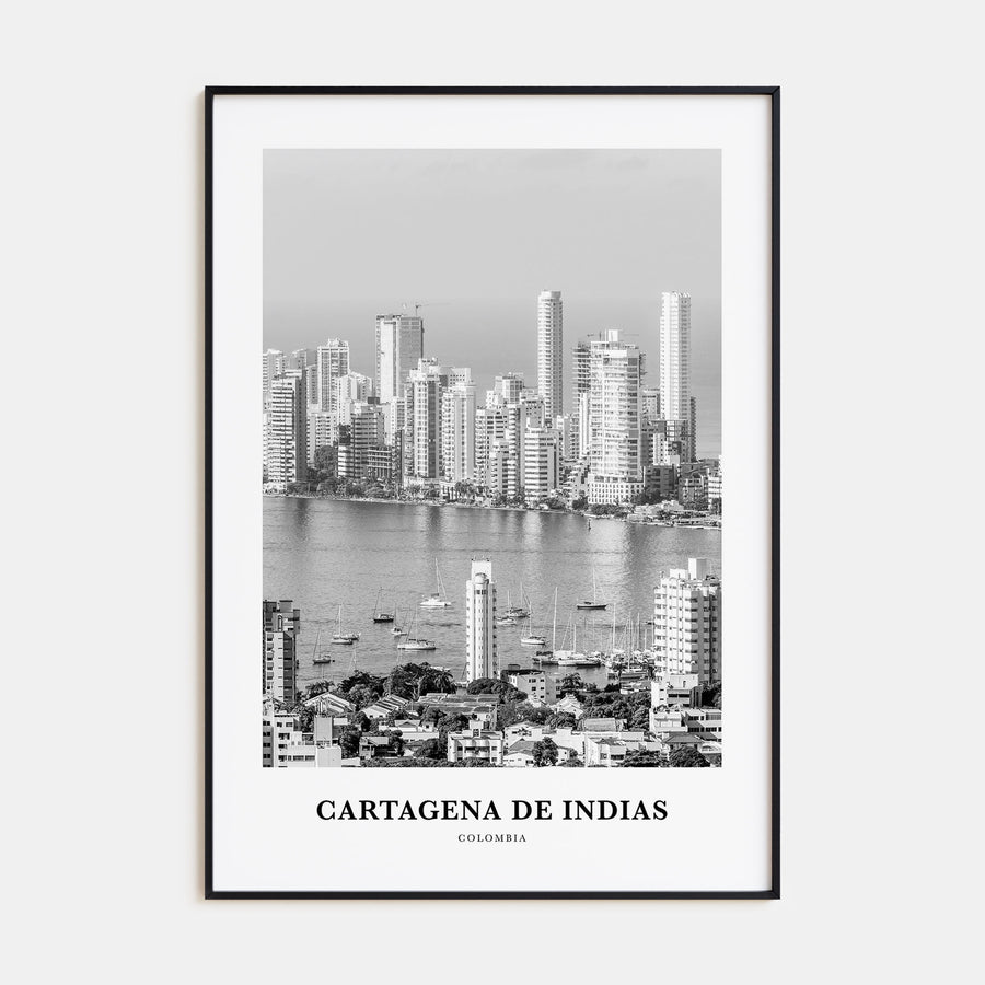 Cartagena de Indias Portrait B&W Poster