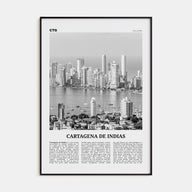 Cartagena de Indias Travel B&W Poster