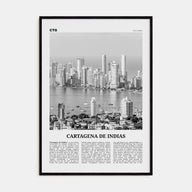 Cartagena de Indias Travel B&W Poster