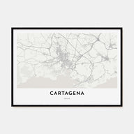 Cartagena, Spain Map Landscape Poster