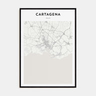 Cartagena, Spain Map Portrait Poster