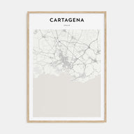 Cartagena, Spain Map Portrait Poster