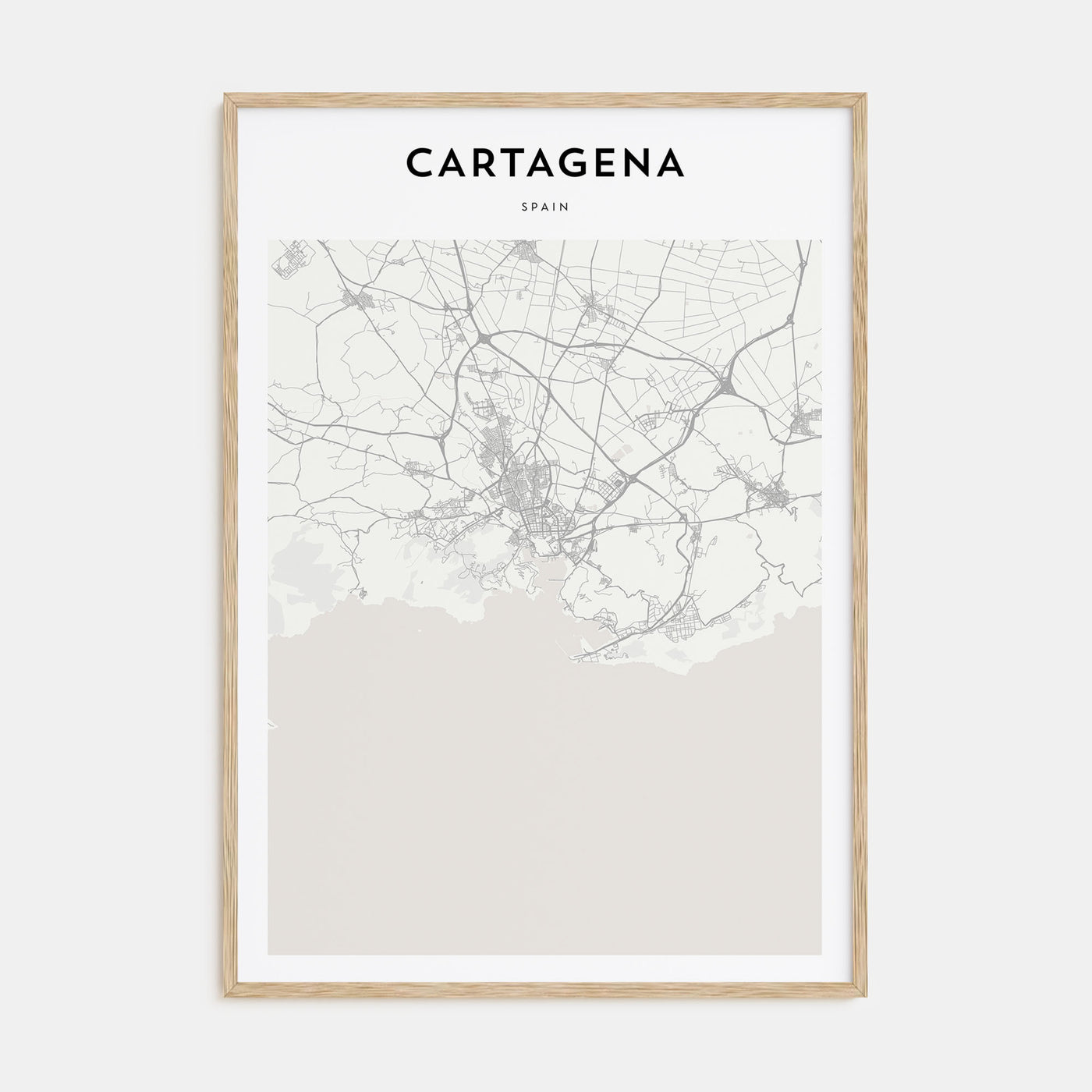 Cartagena, Spain Map Portrait Poster