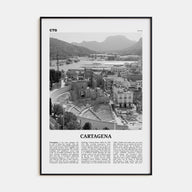 Cartagena, Spain Travel B&W Poster