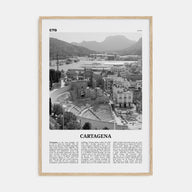Cartagena, Spain Travel B&W Poster