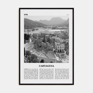 Cartagena, Spain Travel B&W Poster