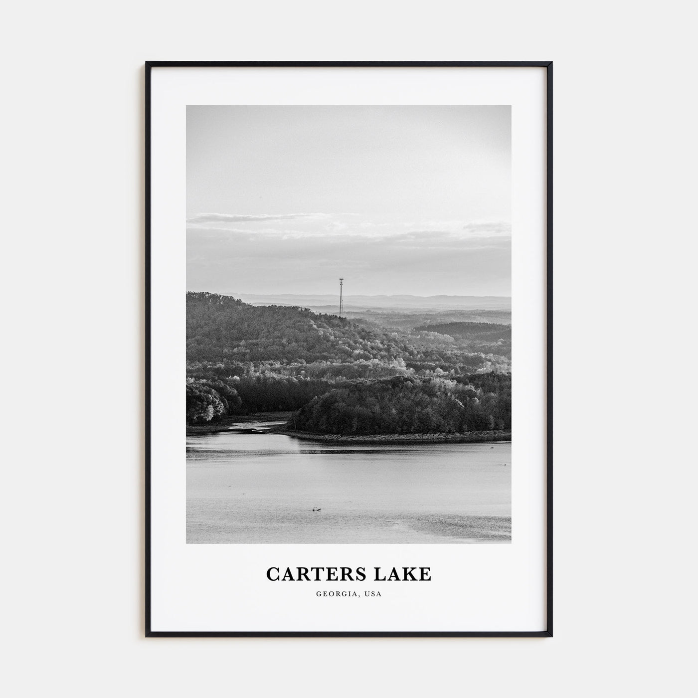 Carters Lake Portrait B&W Poster