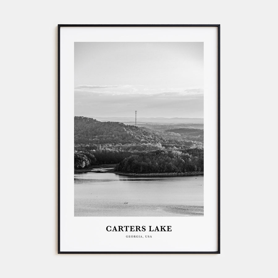 Carters Lake Portrait B&W Poster