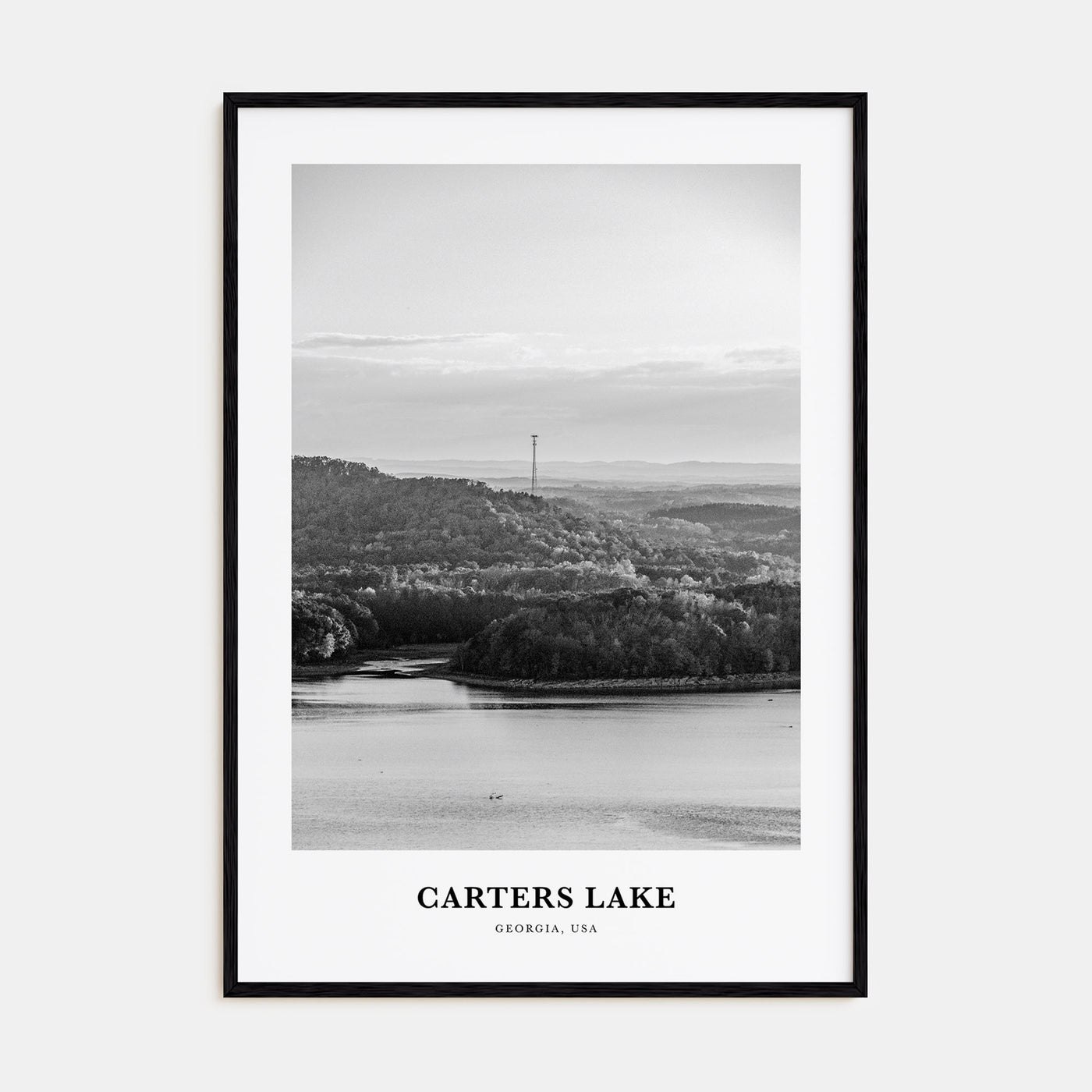 Carters Lake Portrait B&W Poster