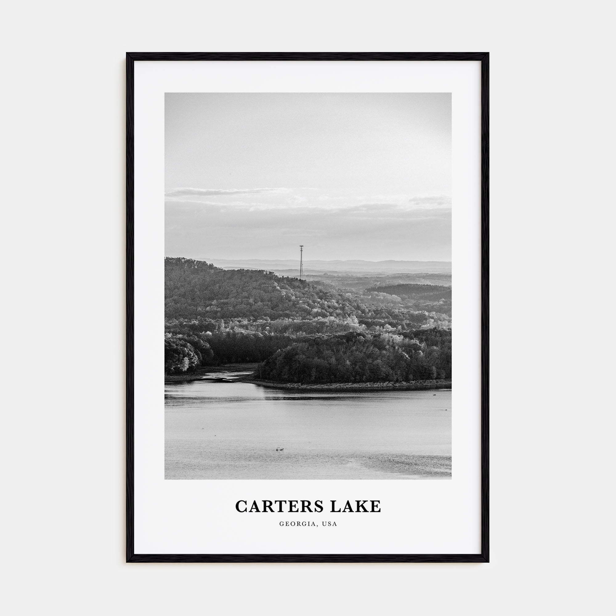 Carters Lake Portrait B&W Poster