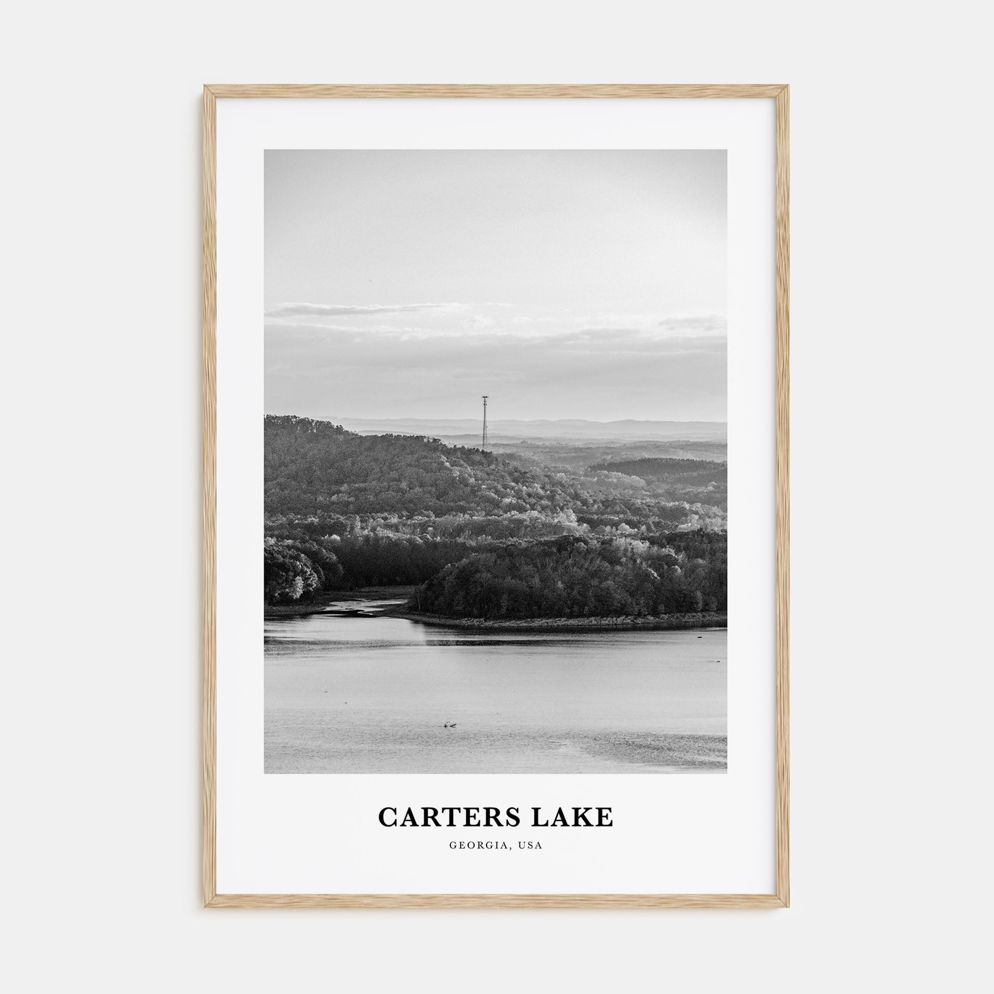 Carters Lake Portrait B&W Poster