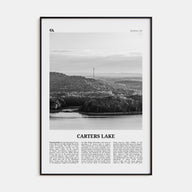 Carters Lake Travel B&W Poster
