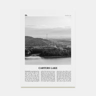 Carters Lake Travel B&W Poster