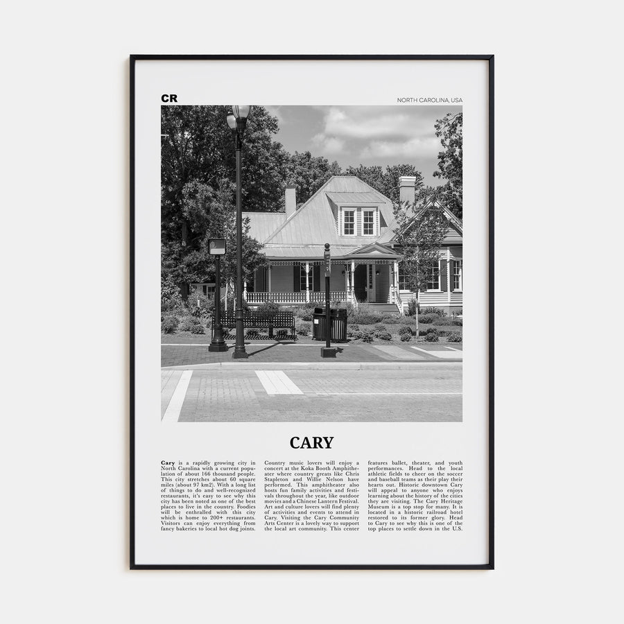 Cary Travel B&W Poster