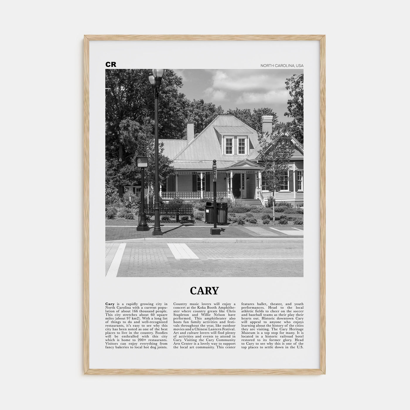 Cary Travel B&W Poster