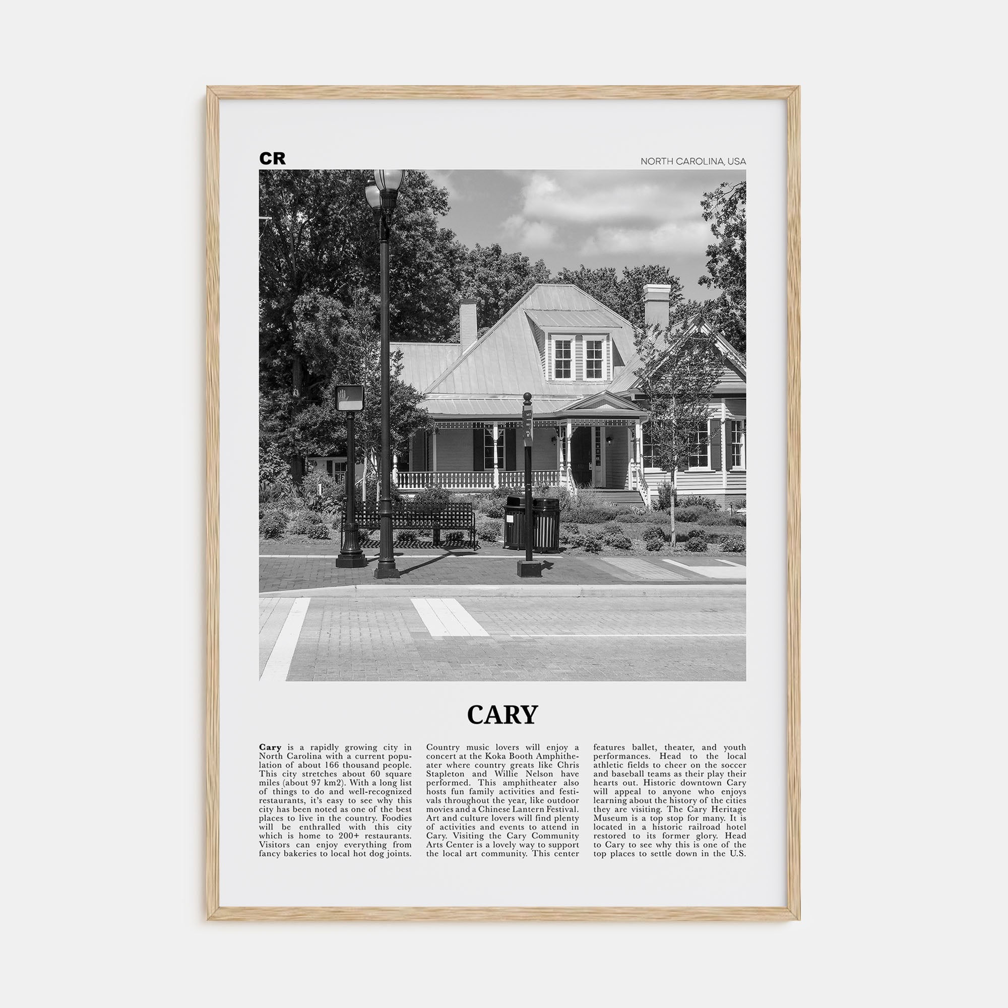 Cary Travel B&W Poster