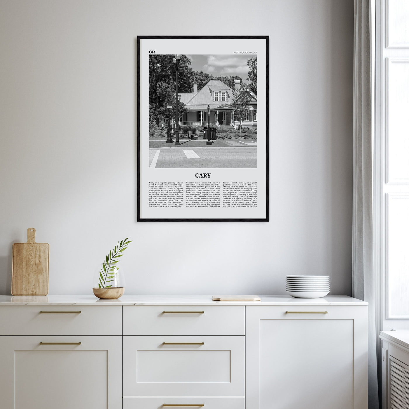 Cary Travel B&W Poster