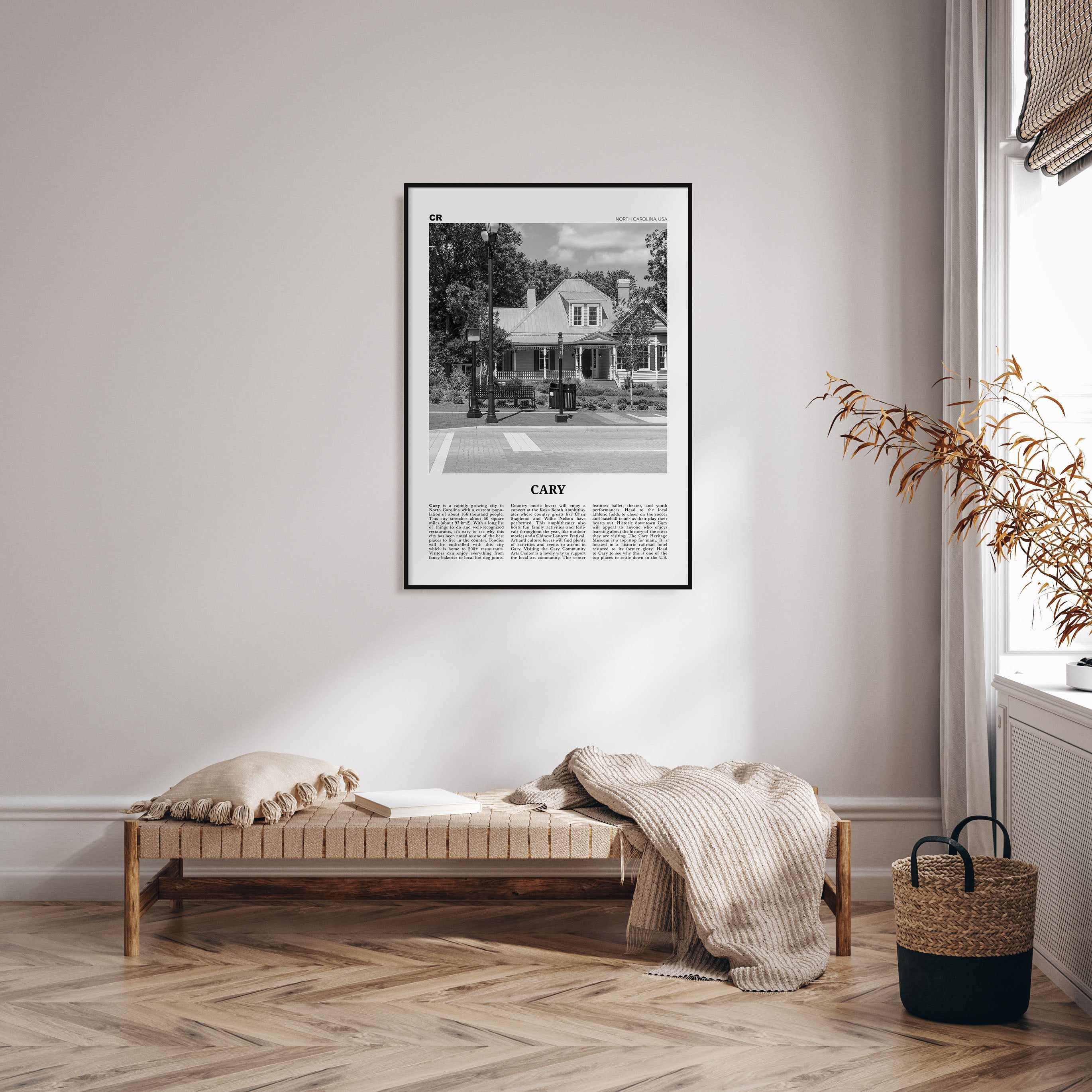 Cary Travel B&W Poster