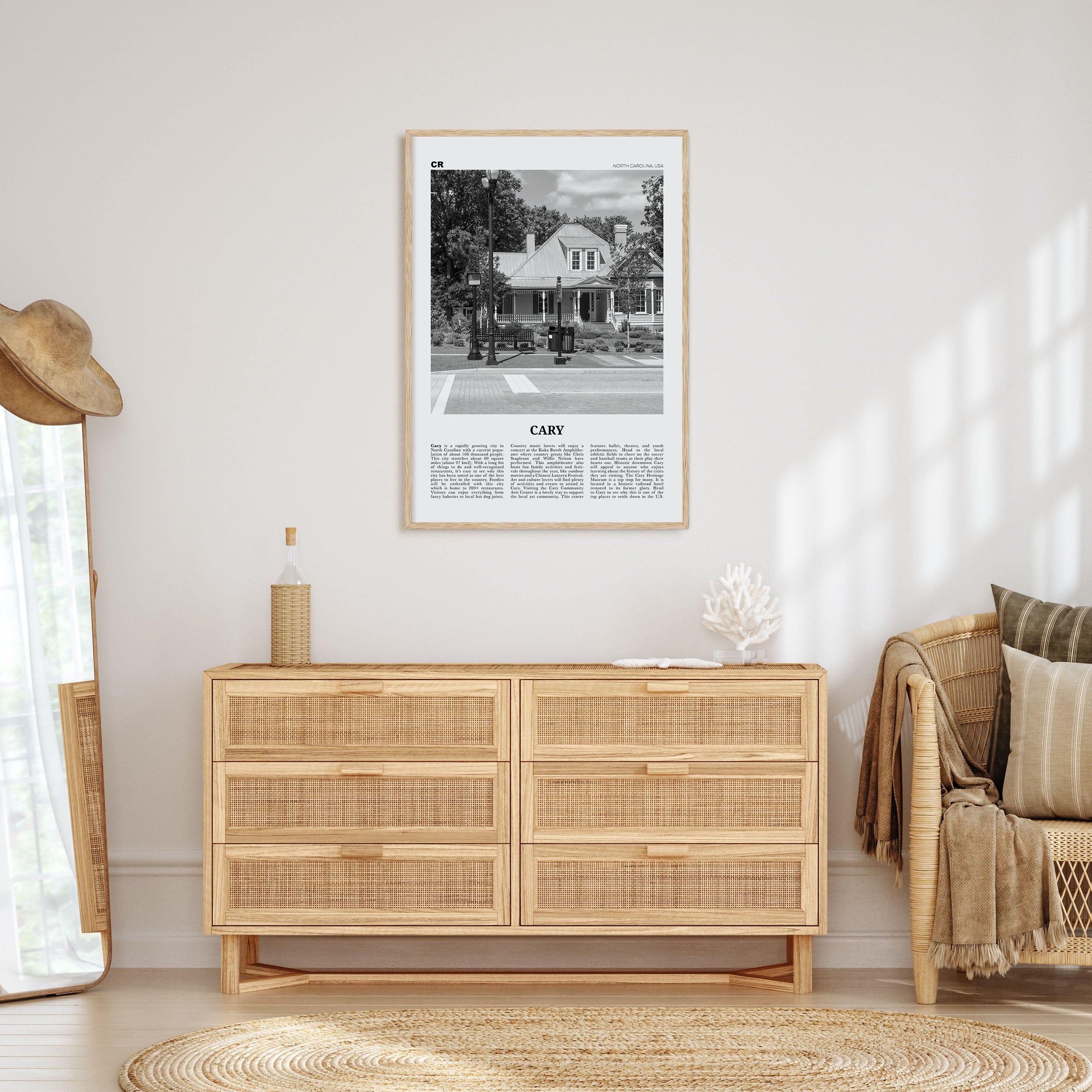 Cary Travel B&W Poster