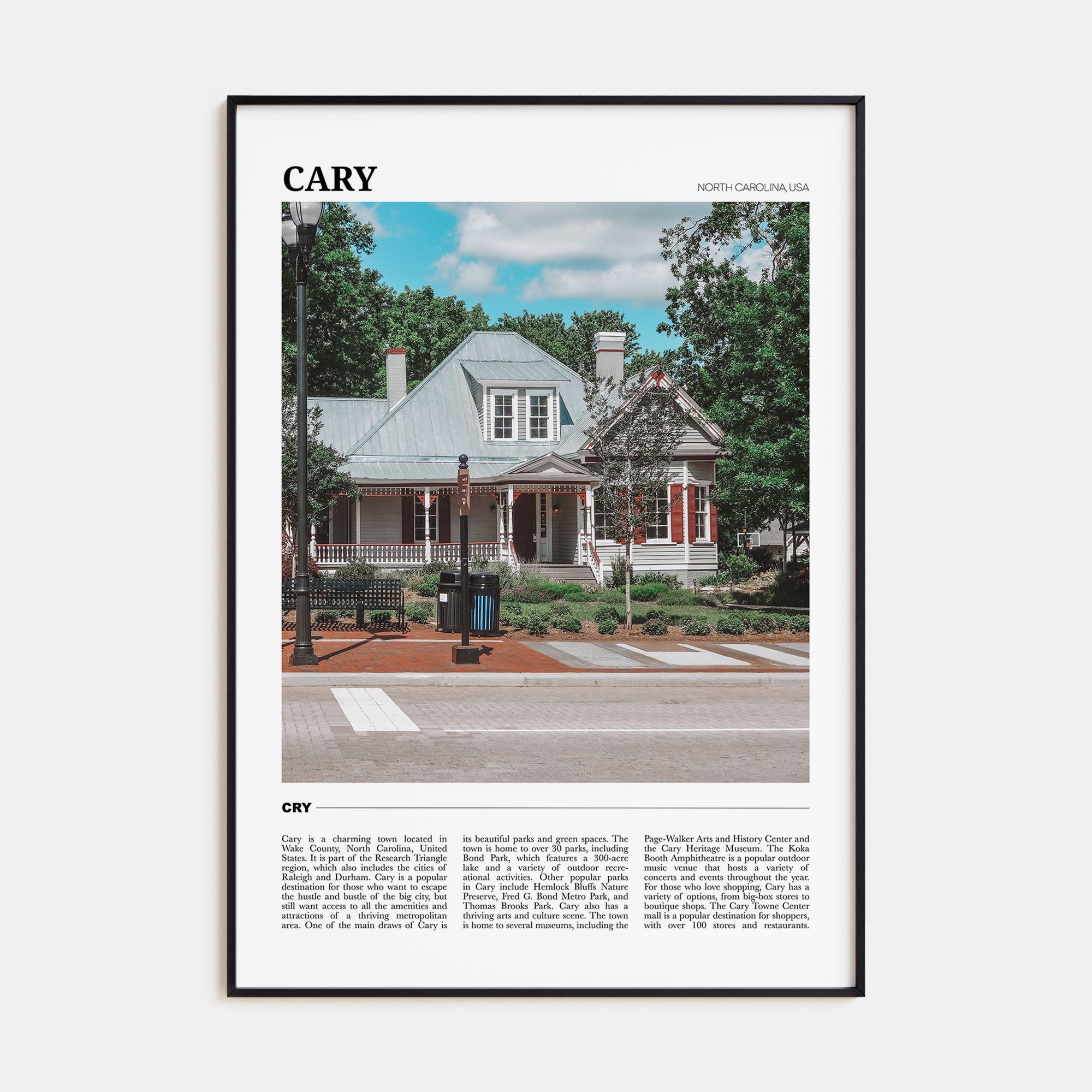 Cary Travel Color Poster