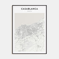 Casablanca Map Portrait Poster
