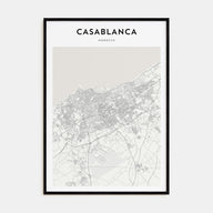 Casablanca Map Portrait Poster