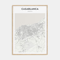 Casablanca Map Portrait Poster
