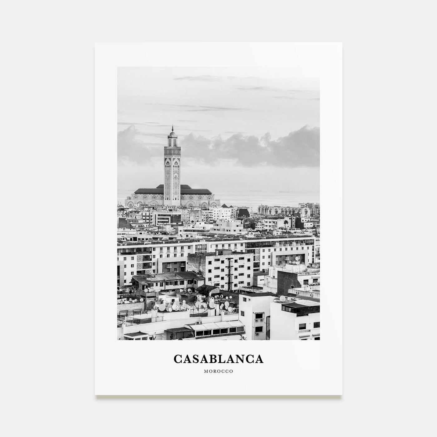 Casablanca Portrait B&W Poster