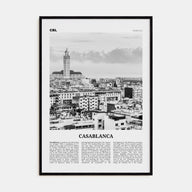 Casablanca Travel B&W Poster