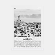Casablanca Travel B&W Poster