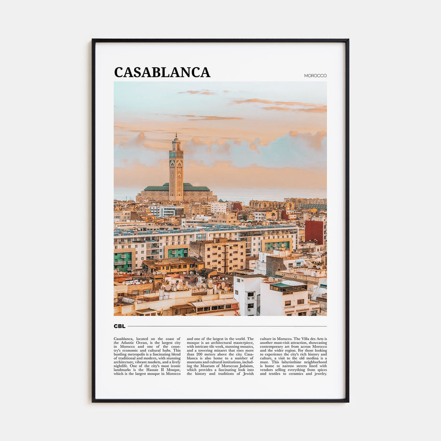 Casablanca Travel Color Poster