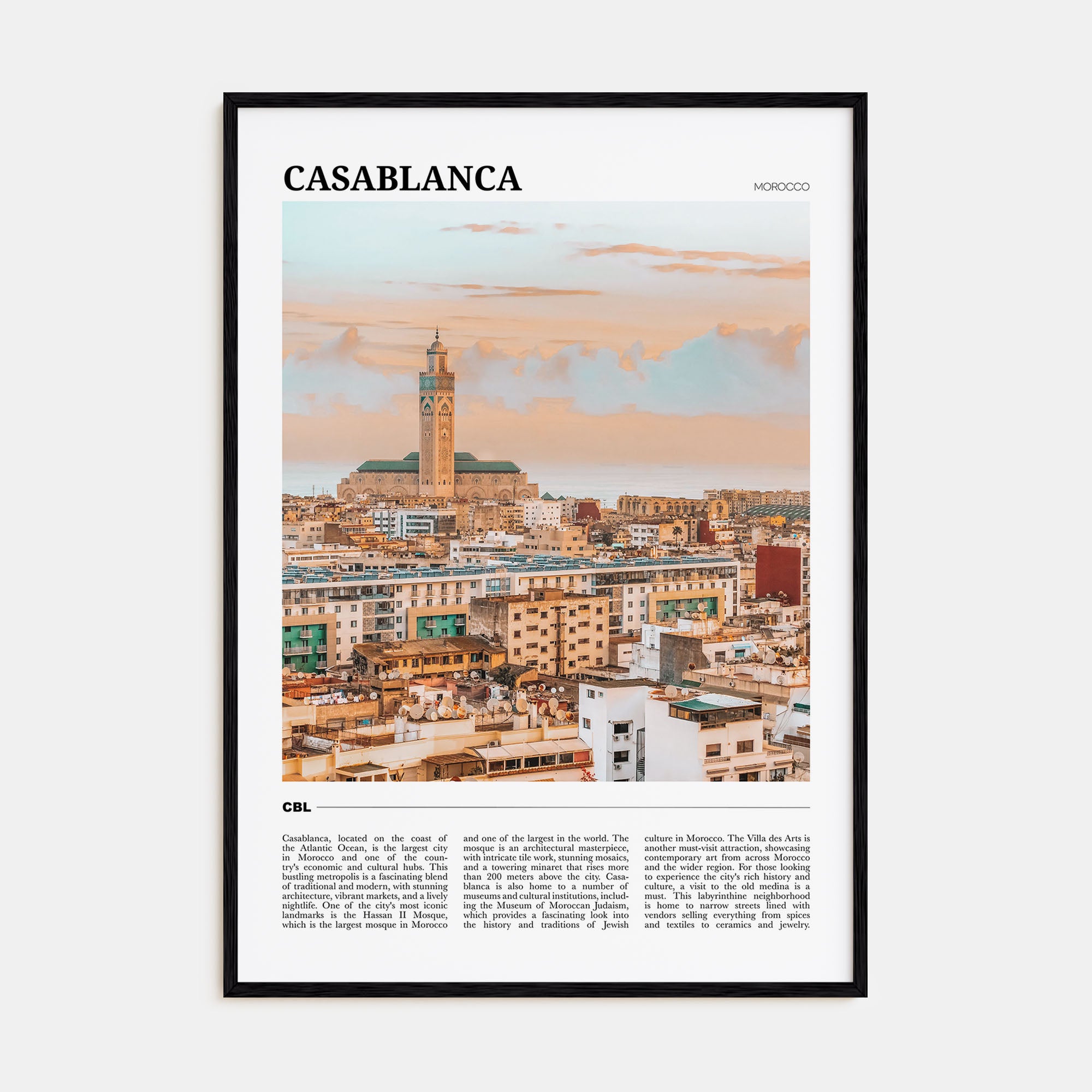Casablanca Travel Color Poster