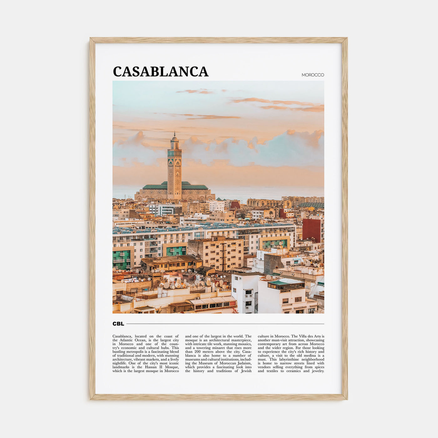 Casablanca Travel Color Poster